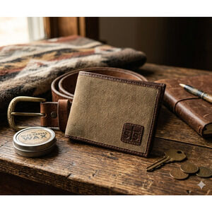 🤠 STS Ranchwear Trailblazer Canvas & Leather Wallet